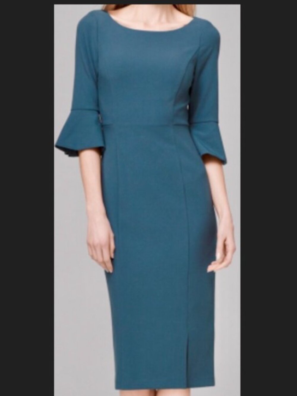 White House Black Market Body Perfecting Bell Sleeve Sheath Dress Size 2 XS